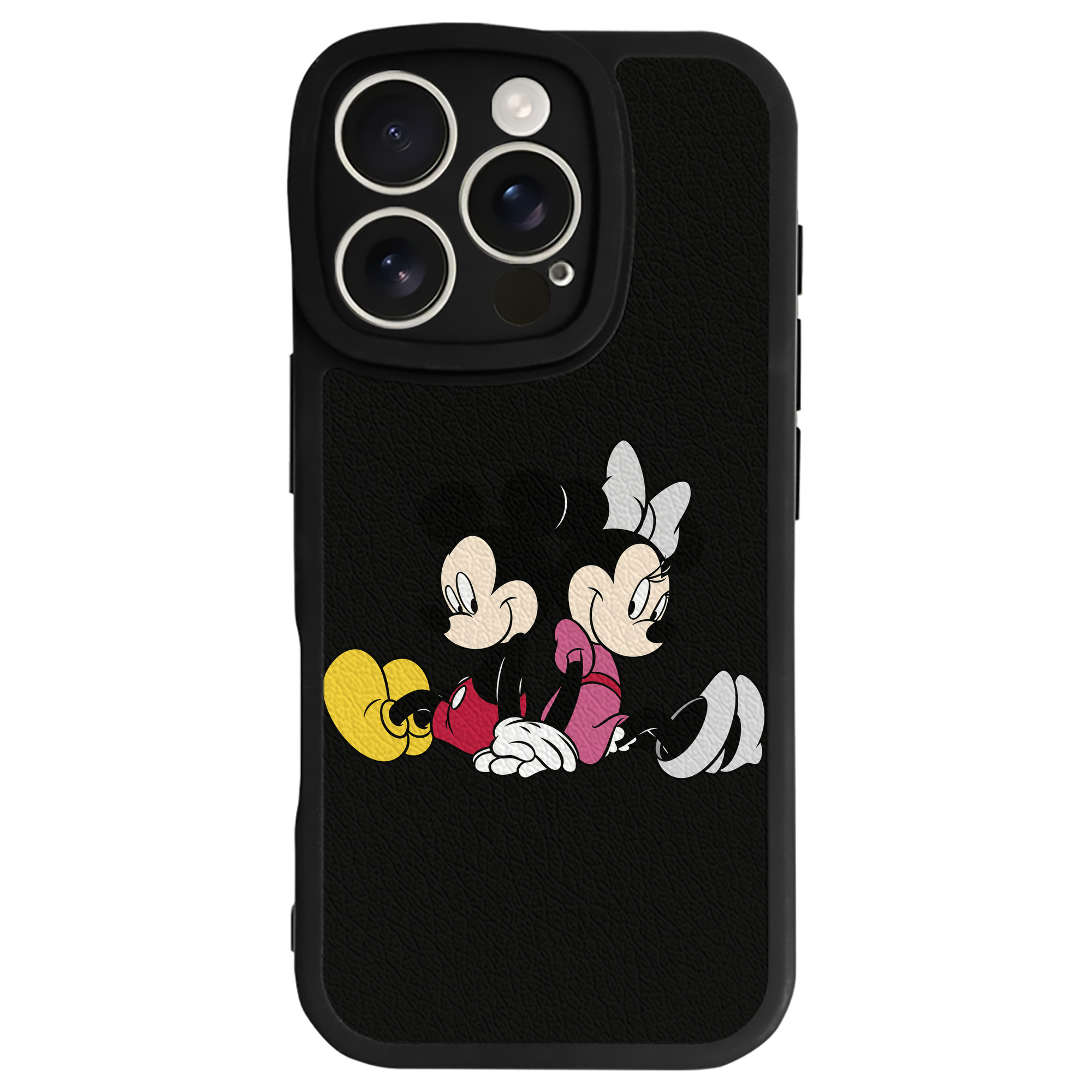 （画像用） ミッキーマウス Mickey Mouse 【iPhone 16シリーズ対応】シリコンスマホケース（レザー調） 材質：シリコン
